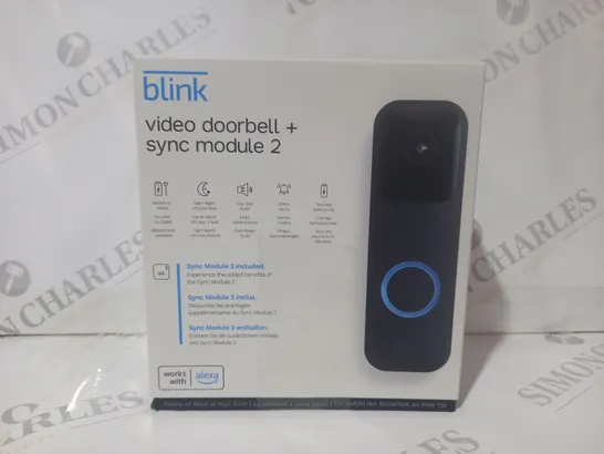 BOXED BLINK VIDEO DOORBELL + SYNC MODULE 2