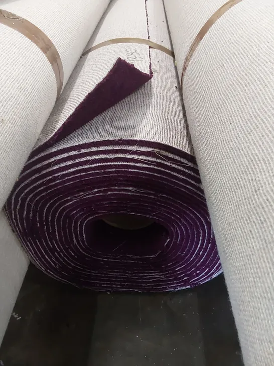 ROLL OF QUALITY DIMENSIONS DIM PLAINS ROYAL PURPLE CARPET // SIZE: APPROX 5 X 13.3m