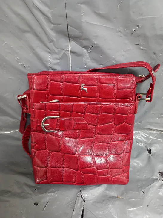 ASHWOOD LEATHER CROSSBODY BAG IN RED