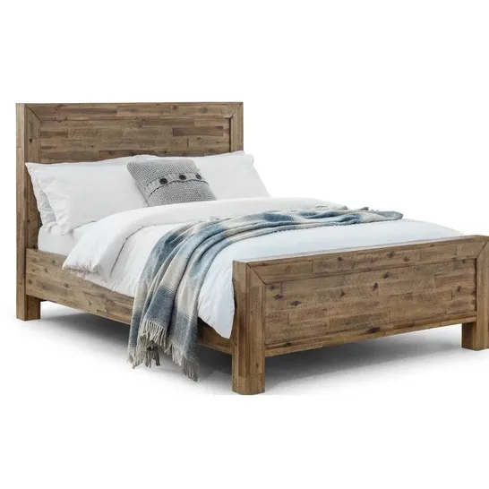 BOXED AVONDAKE RUSTIC OAK 180CM BED FRAME (3 BOXES)