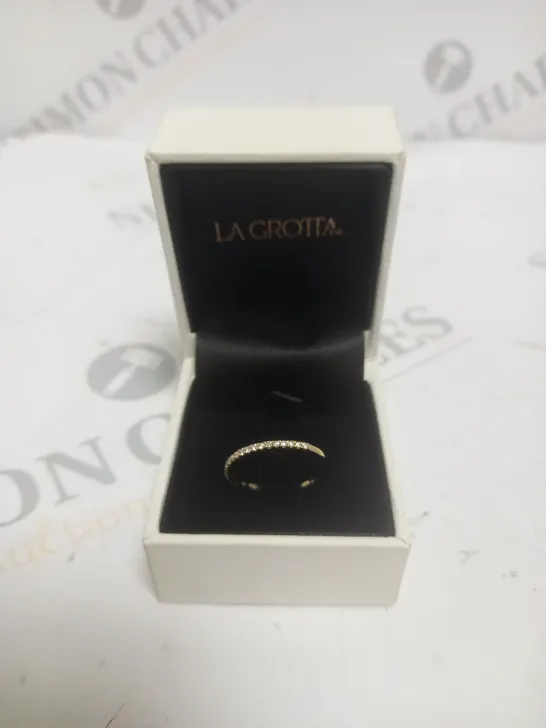 LA GROTTO HALF BAND PAVE RING 