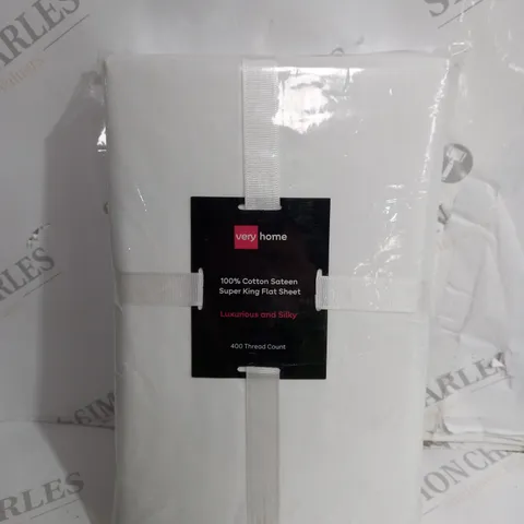VERY HOME SUPER KING FLAT FITTED SHEET IN WHITE