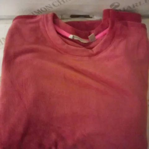 ISACCMIZRAHILIVE PINK FLEECE JUMPER SIZE LARGE