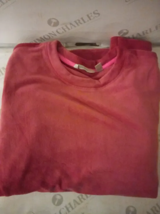 ISACCMIZRAHILIVE PINK FLEECE JUMPER SIZE LARGE