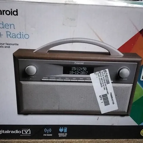 POLAROID WOODEN DAB+ RADIO