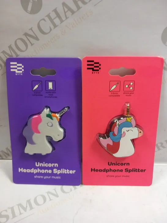 11 ASSORTED BYTE UNICORN HEADPHONE SPLITTERS