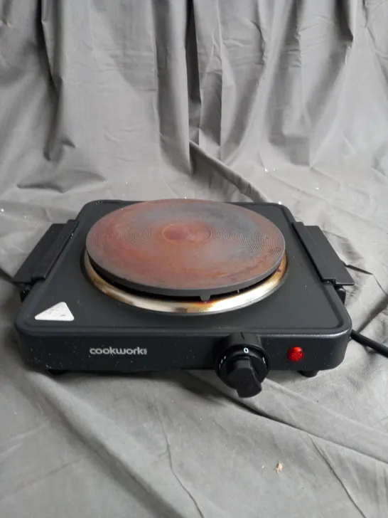 BOXED COOKWORKS BLACK TABLE TOP HOTPLATE 