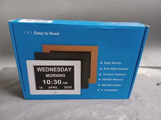 BOXED EASY TO READ DIGITAL CLOCK