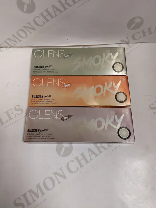 BOX OF 3 OLENS RUSSIAN SMOKY SHADES - GREY, BROWN AND OLIVE