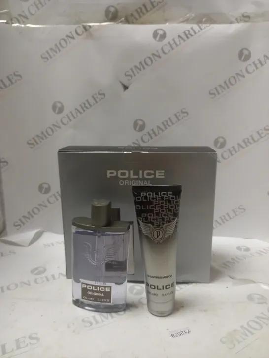 GIFT SET POLICE ORIGINAL 100ML EDT SPRAY & SHOWER SHAMPOO 100ML MEN