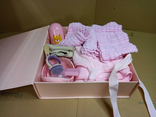 DESIGNER PINK BABY GIFT BOX SET 