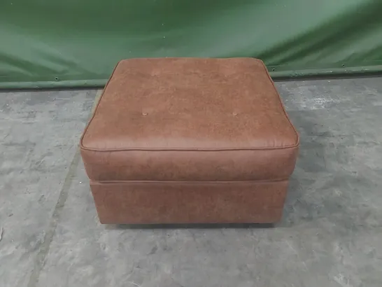 BALSAMO 71cm FAUX LEATHER TUFTED SQUARE FOOTSTOOL