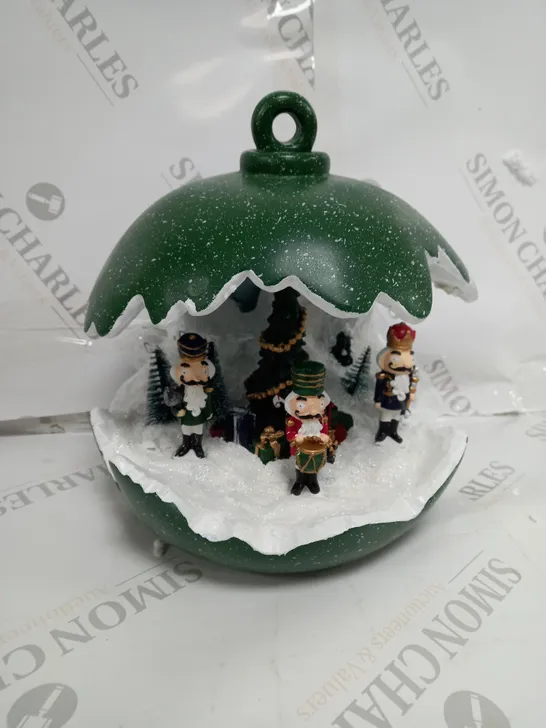 BOXED SANTAS EXPRESS PRE-LIT SPHERE WITH CHRISTMAS CHARACTER SCENE