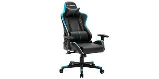 BOXED DESIGNER GT FORCE PRO ST LEATHER RACING SPORTS OFFICE CHAIR IN BLACK & BLUE