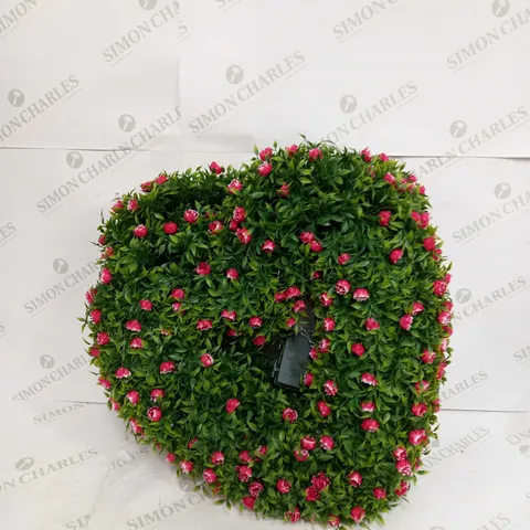 GARDEN REFLECTION DECORATIVE PRE LIT HEART WREATH