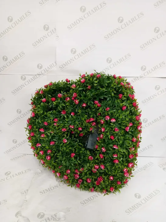 GARDEN REFLECTION DECORATIVE PRE LIT HEART WREATH