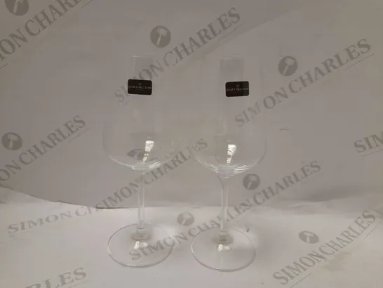 BOXED 6 DARTINGTON CRYSTAL SIMPLICITY RED WINE GLASSES