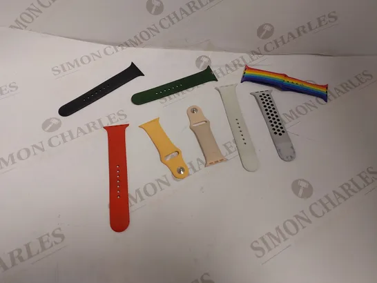 BOX OF APPROX 60 LOOSE APPLE WATCH STRAPS IN ASSORTED COLOURS