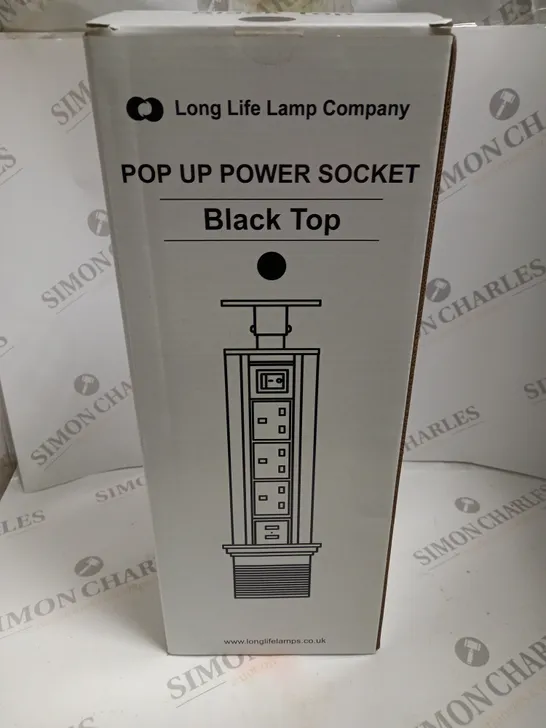 BOXED POP UP TOWER SOCKET BLACK TOP 