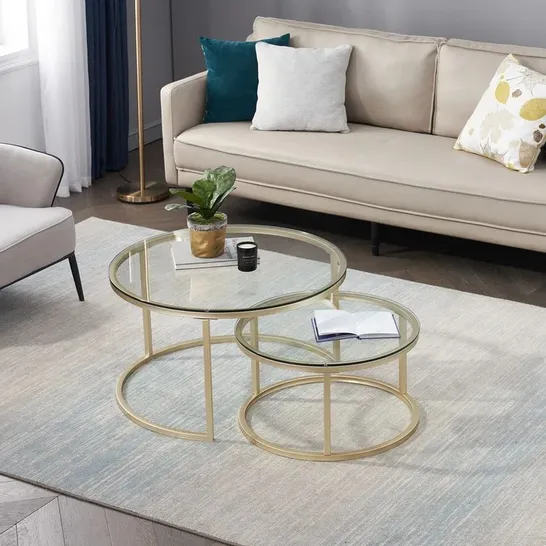 BOXED EMMALINE COFFEE TABLE, SIZE NOT SPECIFIED 