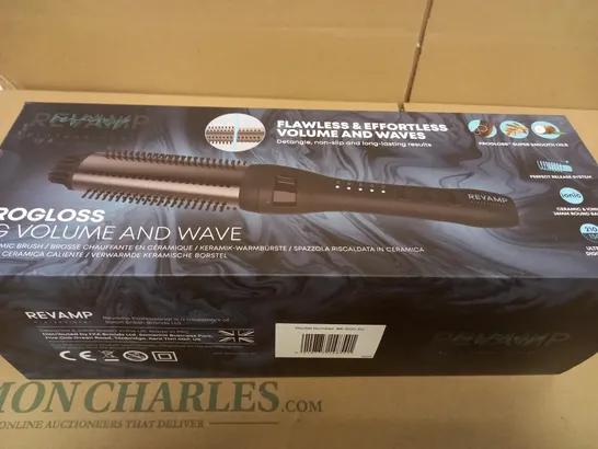 BOXED REVAMP PROGLOSS PERFECT FINISH CERAMIC CURL AND WAVES BRUSH 