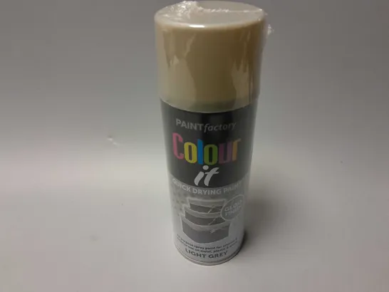 APPROXIMATELY 12 PAINTFACTORY COLOUR IT QUICK DRYING PAINT - LIGHT GREY GLOSS (12 x 400ml) - COLLECTION ONLY