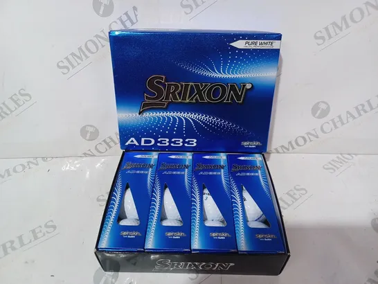 BOXED SRIXON AD333 PURE WHITE GOLF BALL SET