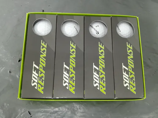 BOXED TAYLORMADE SOFT RESPONSE GOLF BALLS (QTY:12)