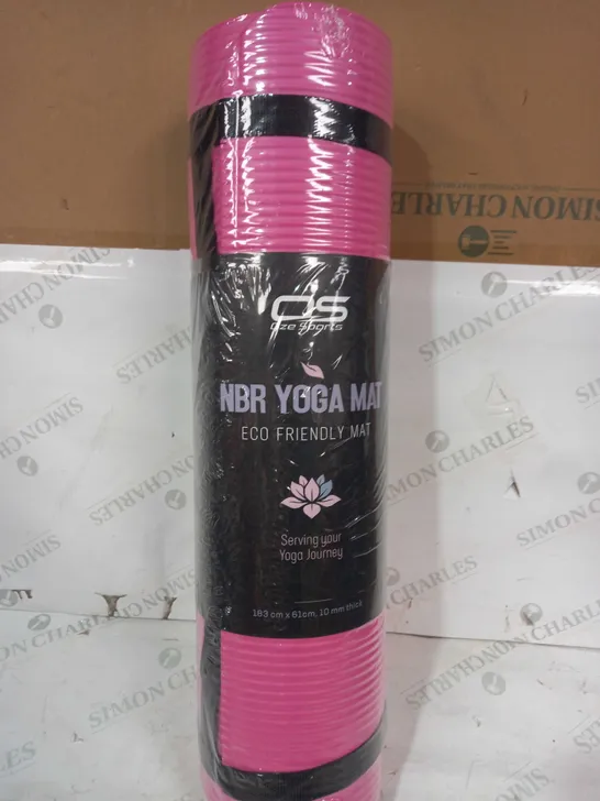 OZE SPORTS NBR YOGA MAT IN PINK - 183X61CM, 10MM THICK