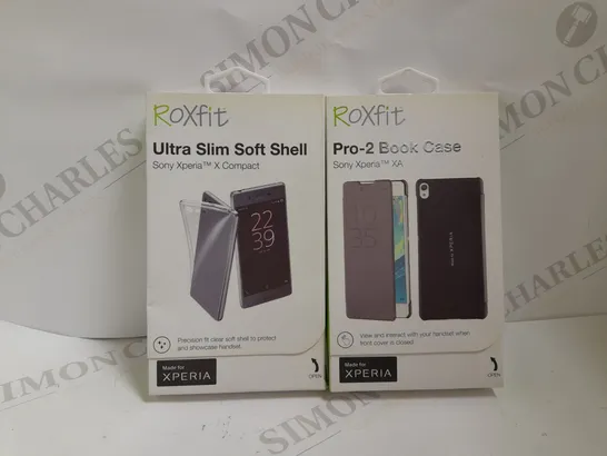 BOX OF APPROX 50 ROXFIT PHONE CASES/COVERS FOR SONY XPERIA - ULTRA SLIM SOFT SHELL AND PRO-2 BOOK CASE