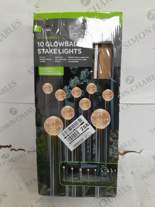 BOXED SMART SOLAR 10 GLOWBALL STAKE LIGHT