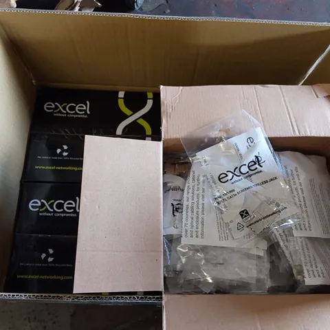 BOX OF APPROXIMATELY 400x BAGGED EXCEL CAT5e SCREENED TOOLLESS JACKS