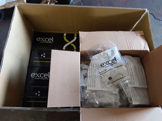 BOX OF APPROXIMATELY 400x BAGGED EXCEL CAT5e SCREENED TOOLLESS JACKS