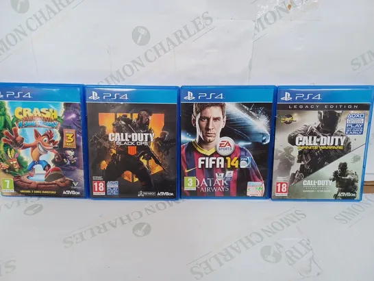 LOT TO CONTAIN A PLAYSTATION 4, INCLUDES CONSOLE, 8 X PS4 GAMES, 2 X CONTROLLERS & CONSOLE WIRES