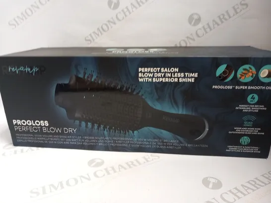 BOXED REVAMP PROGLOSS PERFECT BLOW DRY 1200W VOLUME AND SHINE AIR STYLER