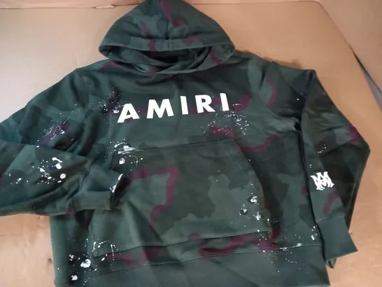 AMIRI ARMY LOGO HOODY IN CAMO - MED