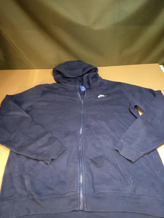 NIKE FULL ZIPPED NAVY BLUE JACKET SIZE LARGE