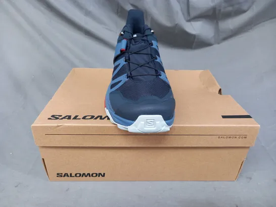 BOXED PAIR OF SALOMON X ULTRA 4 GTX SHOES IN NAVY/BLUE UK SIZE 11