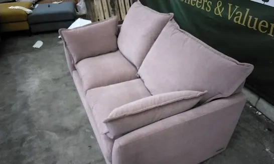 THE LOUNGE COMPANY SUNSET PINK 2 SEATER PLUSH SOFA