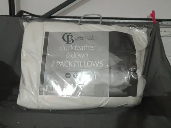 CASABELLA DUCK FEATHER & DOWN PACK OF 2 PILLOWS 