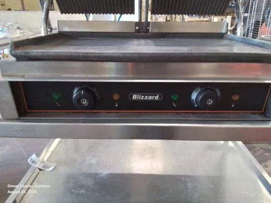 BLIZZARD TEPPANYAKI BARBECUE COMMERCIAL ELECTRIC CONTACT DOUBLE SIDE HEATING GRILL FULL FLAT TOP SANDWICH PRESS GRILL SANDWICH MAKING GILL GRIDDLE AND BACON COOKER