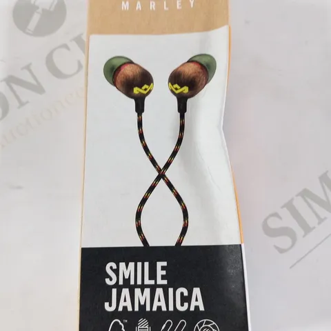 BOXED HOUSE OF MARLEY SMILE JAMAICA EARPHONES EM-JE041-RAG