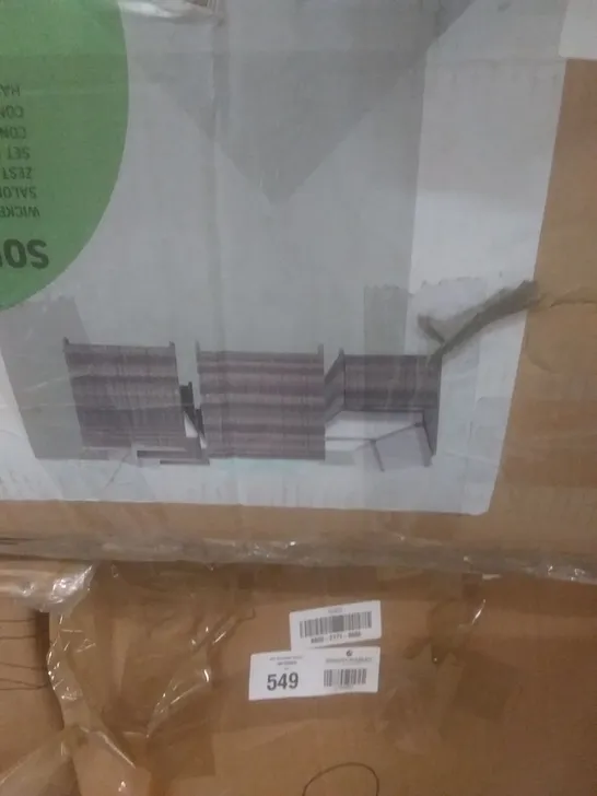 BOXED GARDEN SORON WICKER DINING SET