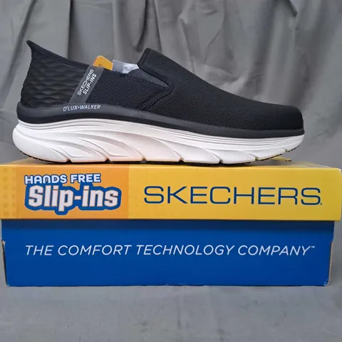 BOXED PAIR OF SKECHERS SLIP-INS IN BLACK UK SIZE 10