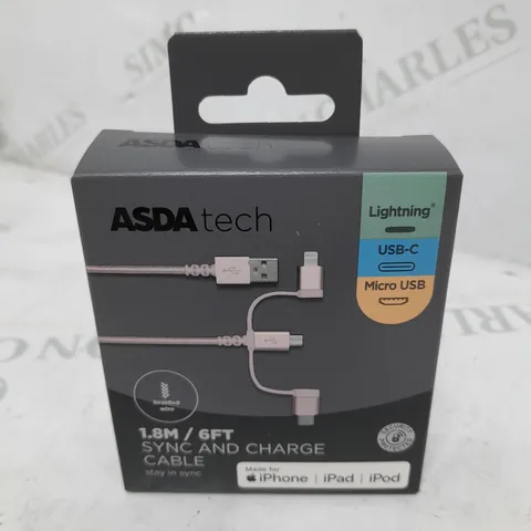 6 X PACK OF 4 BRAND NEW 6FT SYNC AND CHARGE CABLE 