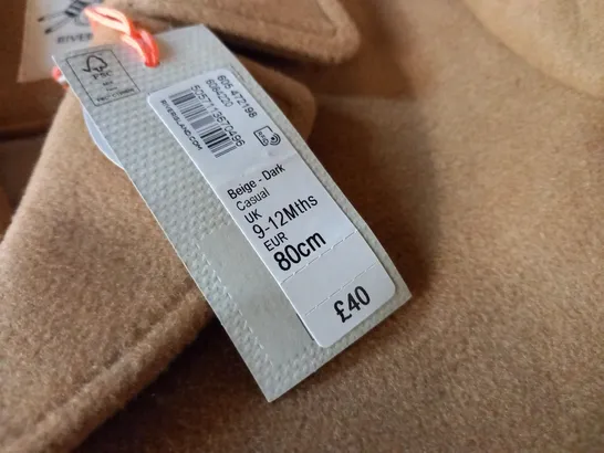 RIVER ISLAND MINI BEIGE COAT - 9/12 MONTHS