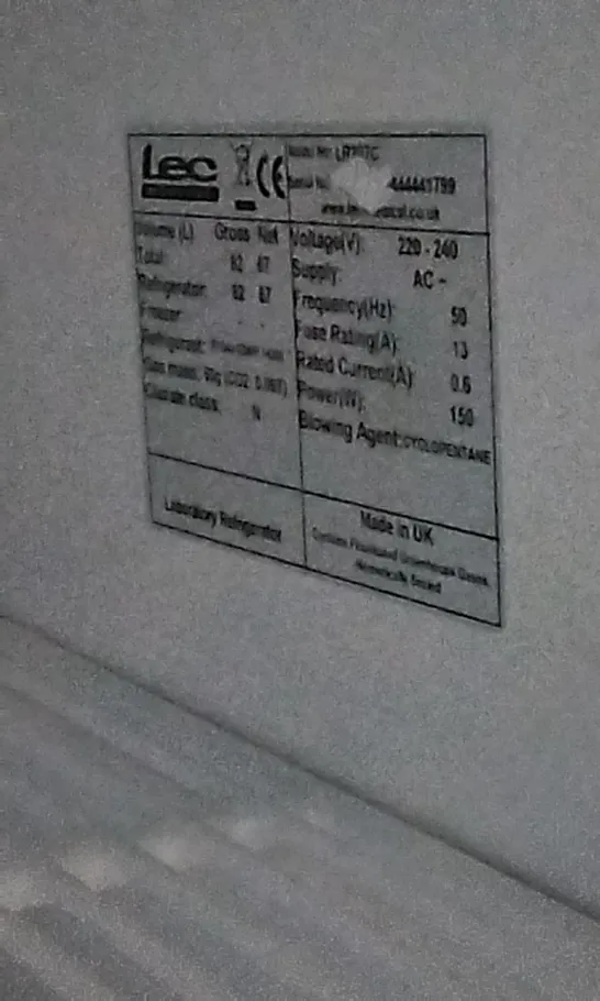 LEC LB207C MEDICAL MINIFRIDGE 