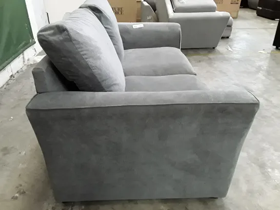 BELVIDERE 2-SEATER FOLD OUT SOFA BED UPHOLSTERED IN GREY FABRIC 