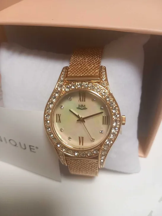 3 BRAND NEW DIAMONIQUE ROSE GOLD WRIST WATCHES