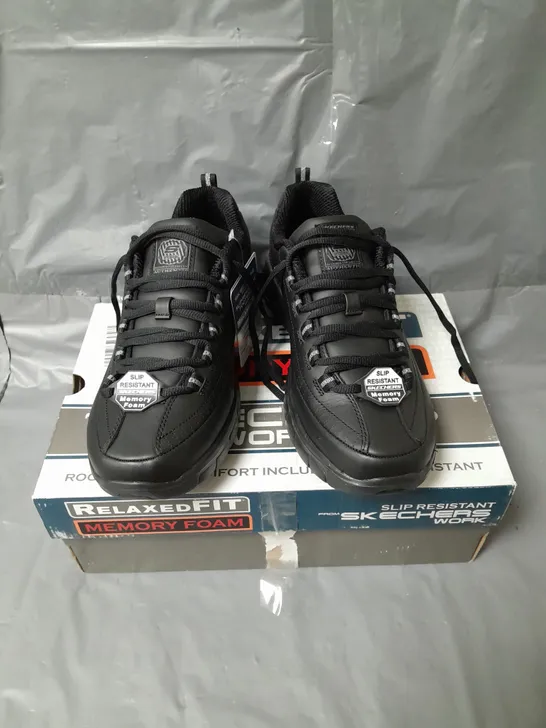 PAIR OF SKETCHERS WORK TRACK TRICKET RELAXED FIT TRAINERS - 7